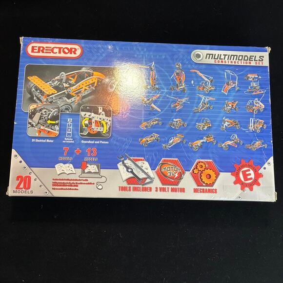 Erector Construction Multimodels Set #6550 -20 Different Models Over 230 Pieces! - Picture 3 of 5